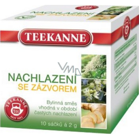 Teekanne Nachlazení se zázvorem bylinný čaj s léčivým účinkem pro v období častých nachlazení nálevové sáčky 10 x 2 g