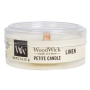 WoodWick Linen - Čistý len vonná svíčka s dřevěným knotem petite 31 g