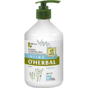 O Herbal Delicate Len čisticí mléko pro intimní hygienu 500 ml