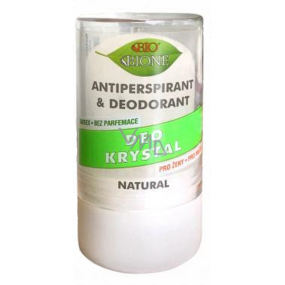 Bione Cosmetics Bio Natural Deo Krystal antiperspirant deodorant kolíček unisex 120 g kamenec má mnoho využití: po holení, štípnutí hmyzem, proti pocení, popálení pokožky, zastavuje krvácení