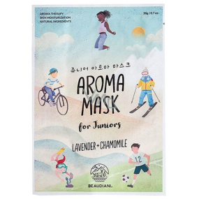 Beaudiani Levandulový a heřmánkový esenciální olej textilní maska na obličej pro děti 20 g