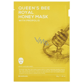 Beaudiani Mateří kašička pečující textilní medová maska na obličej s obsahem propolisu a extraktu z eukalyptových listů 30 g