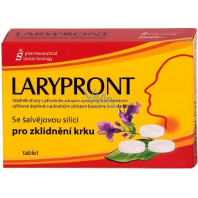 Favea Larypront se šalvějovou silicí rozpustné v ústech ke zklidnění krku 24 tablet