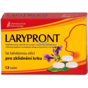 Favea Larypront se šalvějovou silicí rozpustné v ústech ke zklidnění krku 12 tablet