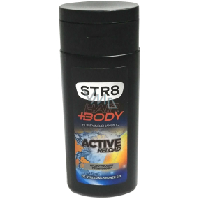 Str8 Active Reload mini sprchový gel na vlasy a tělo pro muže 50 ml