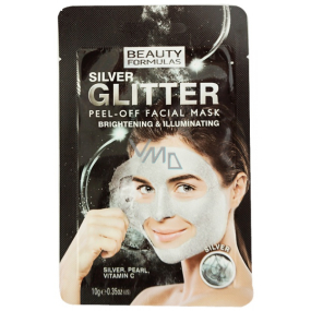 Beauty Formulas Stříbrná & třpytivá slupovací pleťová maska 10 g