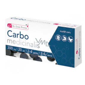 Dr. Candy Pharma Carbo medicinalis snižuje nadměrnou střevní plynatost 20 tblet 300 mg