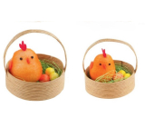 Kuřátka v košíčku 5 cm, 2 kusy oranžová