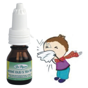 Dr. Popov Nosní Olej s Tea Tree působí příznivě při rýmě a uvolňují sliznice chrání před podrážděním pokožky 10 ml