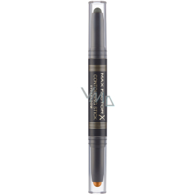 Max Factor 2v1 Contouring Stick Eyeshadow 2v1 krémové oční stíny v tužce odstín 05 Bronze Moon & Forest Green 15 g