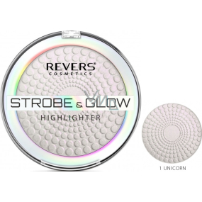 Revers Strobe & Glow Highlighter rozjasňující pudr 01 Unicorn 8 g