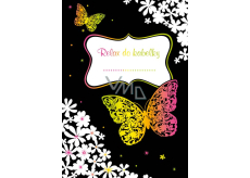 Ditipo Relax do kabelky Motýli a kytky kreativní zápisník 16 listů, formát A6 15 x 10,5 cm