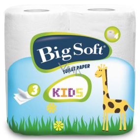 Big Soft Kids parfémovaný toaletní papír 3 vrstvý 160 útržků 4 kusy