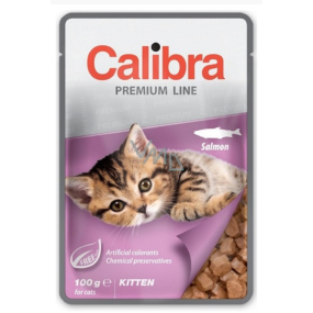 Calibra Premium Losos v omáčce kompletní krmivo lahodné chuti v kapsičce pro koťata kapsa 100 g