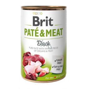 Brit Paté & Meat Kachna a kuře čisté masové paté kompletní krmivo pro psy 400 g