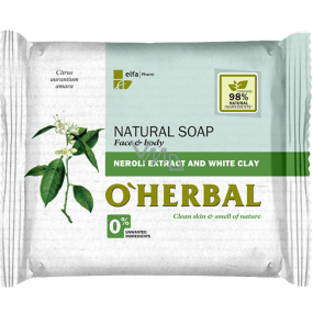 O Herbal Natural Neroli a bílá hlína toaletní mýdlo 100 g
