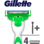 Gillette Mach3 Sensitive holicí strojek + náhradní hlavice 3 kusy pro muže
