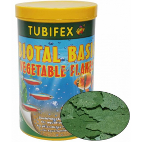 Tubifex Biotal Basic základní rostlinné krmivo v podobě jemných vloček pro býložravé ryby 125 ml