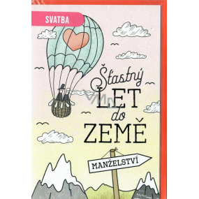 Nekupto Přání k svatbě Šťastný let do země manželství 115 x 170 mm G 21 3470 F