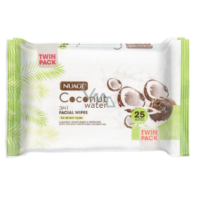 Nuagé Skin Coconut Water vlhčené odličovací ubrousky 25 kusů
