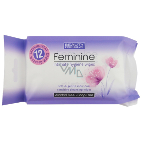 Beauty Formulas Feminine vlhčené ubrousky pro intimní hygienu 12 kusů