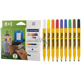 Centropen Značkovače speciální na kov, sklo, plast, keramiku, kámen 8 + 1 kus