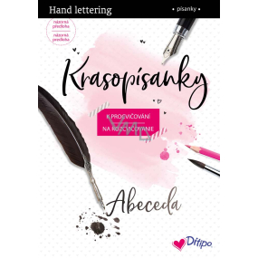 Ditipo Krasopísanky Moderní krasopis Hand lettering abeceda k procvičování 32 stran 7195001