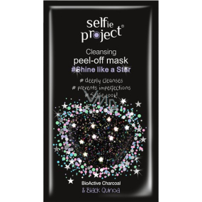 Selfie Project Čisticí slupovací hvězdná pleťová peel-off maska, zářivá jako hvězdy 12 ml