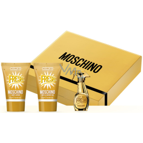 Moschino Fresh Gold parfémovaná voda 5 ml + tělové mléko 25 ml + sprchový gel 25 ml, dárková sada