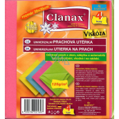 Clanax Univerzální prachová utěrka viskóza 35 x 38 cm 125 g/m2 4 kusy