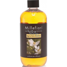 Millefiori Milano Natural Legni e Fiori d Arancio - Dřevo a Pomerančové květy Náplň difuzéru pro vonná stébla 250 ml