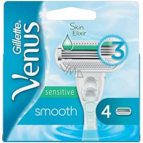 Gillette Venus Smooth Sensitive náhradní hlavice se 3 břity 4 kusy pro ženy