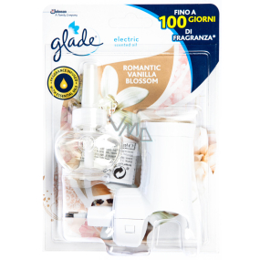 Glade Electric Scented Oil Romantic Vanilla Blossom elektrický osvěžovač vzduchu strojek s tekutou náplní 20 ml