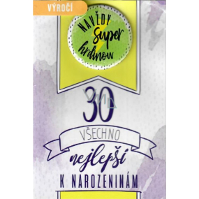 Nekupto Přání k narozeninám s placatkou Navždy super hrdinou 115 x 170 mm