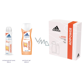 Adidas Adipower antiperspirant deodorant sprej pro ženy 150 ml + sprchový gel 250 ml, kosmetická sada