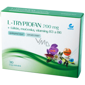 Setaria L-Tryptofan 200 mg + šafrán + mučenka, vitaminy B3 a B6 spokojená mysl, doplněk stravy 30 vega tobolek