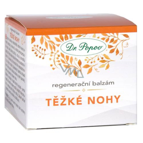 Dr. Popov Těžké nohy Regenerační balzám k péči o pokožku dolních končetin, zmírňuje pocit těžkých nohou, přírodní složení, bez parabenů.50 ml
