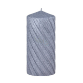 Arome Velur s rýhováním svíčka válec tmavě šedá 70 x 150 mm