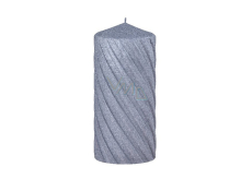 Arome Velur s rýhováním svíčka válec tmavě šedá 70 x 150 mm