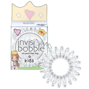Invisibobble Kids Princess Sparkle Gumička do vlasů pro malé princezny průhledná spirálová 3 kusy