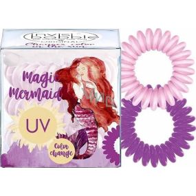 Invisibobble Magic Mermaid Coral Cha Cha Gumička do vlasů růžová měnící barvu spirálová 3 kusy