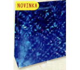Nekupto Dárková papírová taška hologram 23 x 18 x 10 cm Modrá 122 40 THM