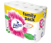 Linteo Care & Comfort toaletní papír bílý 158 útržků 2 vrstvý a 19 m, 24 rolí