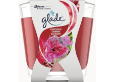 Glade Luscious Cherry & Peony s vůní třešně a pivoňky vonná svíčka ve skle, doba hoření až 30 hodin 70 g