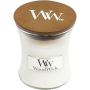 WoodWick White Teak - Bílý teak vonná svíčka s dřevěným knotem a víčkem sklo malá 85 g