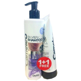 Delia Cosmetics Cameleo Silver rozjasňující šampon na blond vlasy, neutralizující žluté tóny 250 ml + kondicionér 200 ml, duopack