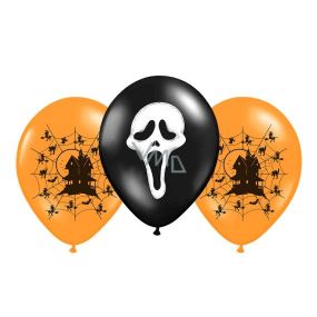 Rappa Balónek nafukovací s potiskem Halloween 2 barvy, 3 kusy