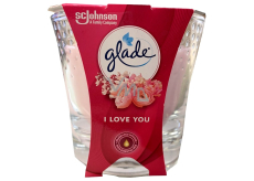 Glade I Love You vonná svíčka ve skle, doba hoření až 32 hodin 129 g