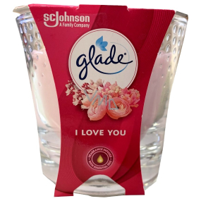 Glade I Love You vonná svíčka ve skle, doba hoření až 32 hodin 129 g