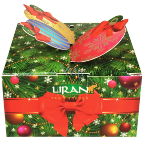 Liran Vánoční překvapení, porcovaný čaj s příchutí, v krabičce, zelený 4 kusy + černý 4 kusy, 8 druhů x 2 g